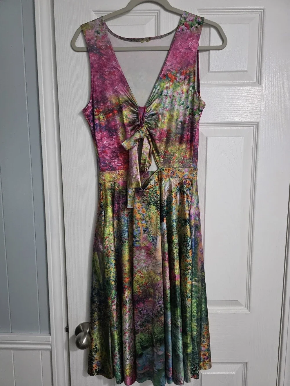 BlackMilk Montage Monet Rio Midi Dress Altered Artsy Cottagecore Y2k - Picture 2 of 11